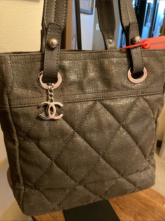 CHANEL Handbags - CHANEL Paris Biarritz Tote Bag with CC Charm & COA Rare Vintage Find